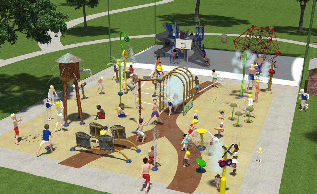 POPULAR: A simulated image of the Long Gully splash park gold rush design. Picture: CONTRIBUTED