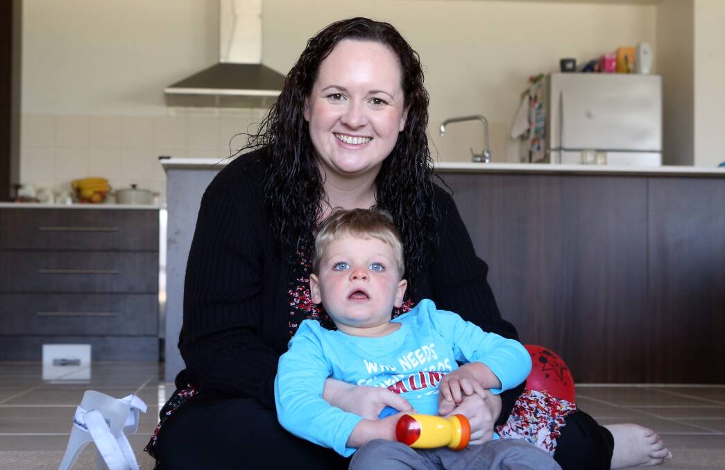 LOBBYING: Catherine Boyer with her son Edward, who has cerebral palsy. Picture: GLENN DANIELS