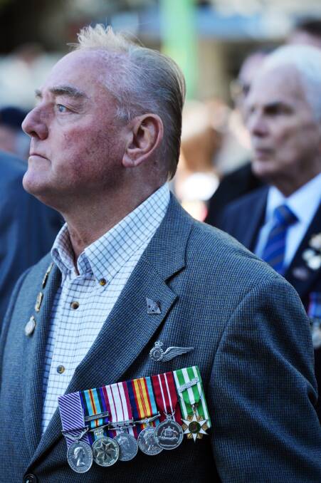 STANDING TALL: Vietnam veteran John Yorke. Picture: BRENDAN McCARTHY 