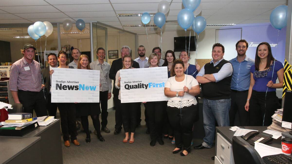 Bendigo Advertiser staff at the launch of NewsNow in September last year. 