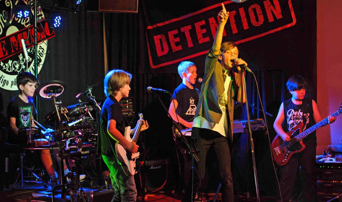 ROCKERS: Detention is a five-piece band made up of kids 10 and 13 years of age.