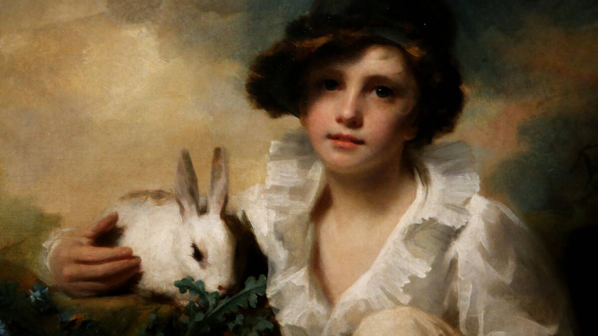 "Boy and rabbit" 1814 by Sir Henry Raeburn.