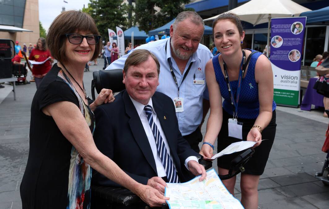 ACCESS MAP: Alison Campbell, Cr Rod Campbell, Glynn Jarrett and Jolie Middleton. Picture: LIZ FLEMING