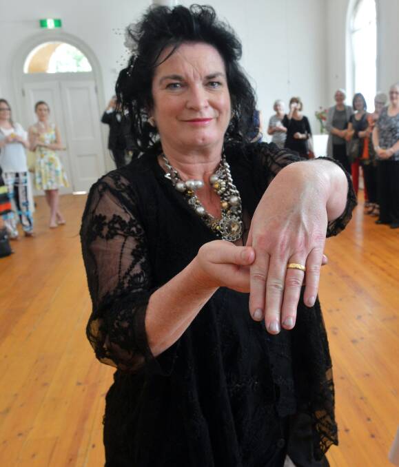 BLING: O'Shea shows off her ring.