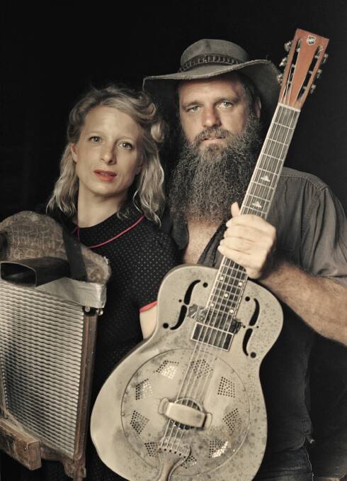 DUO: Hat Fitz and Car will play three sets at the Bendigo Blues and Roots Music Festival.