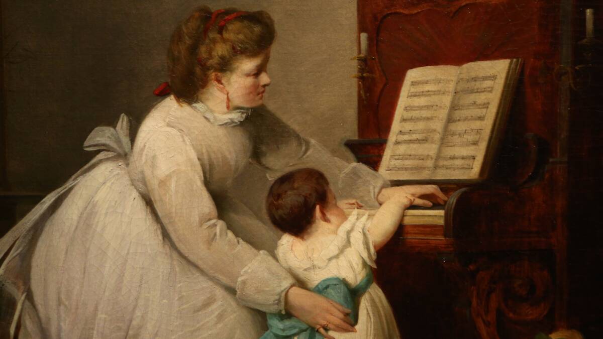 "The First Lesson"by George Folingsby.