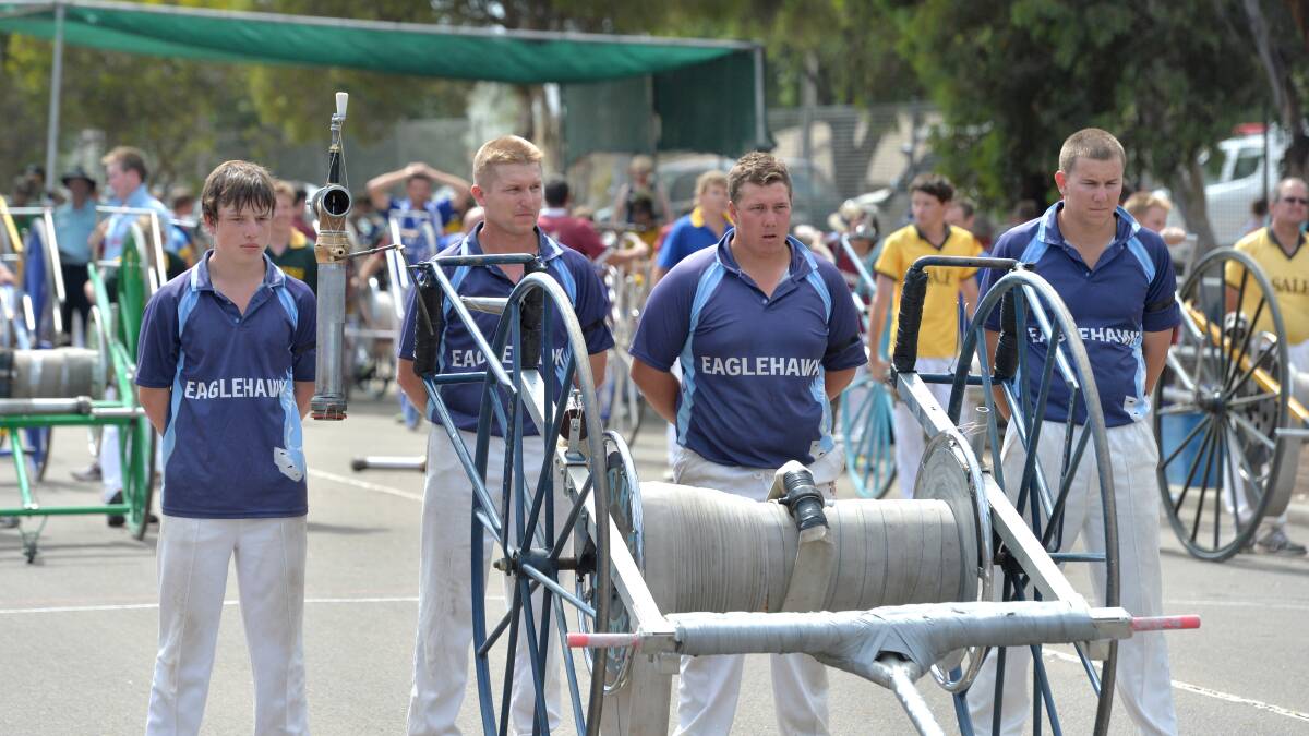 READY: Eaglehawk get ready for its run. Pictures: JIM ALDERSEY