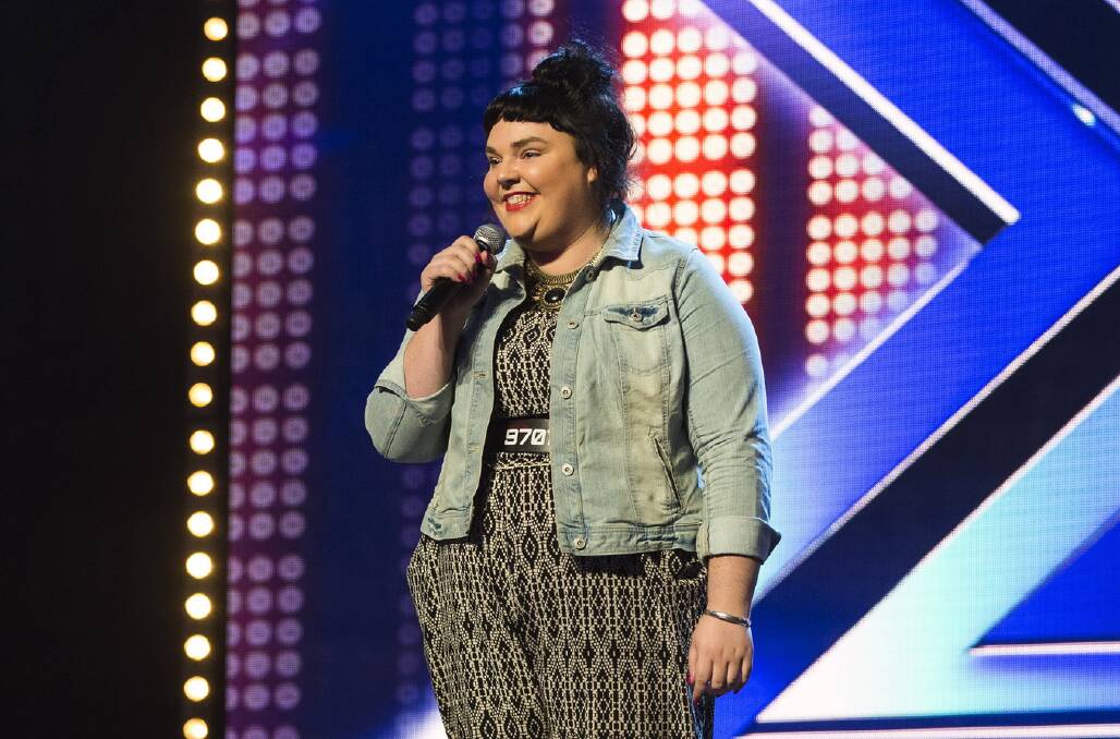 TALENTED: Alice Bottomley faces the judges on X-Factor.