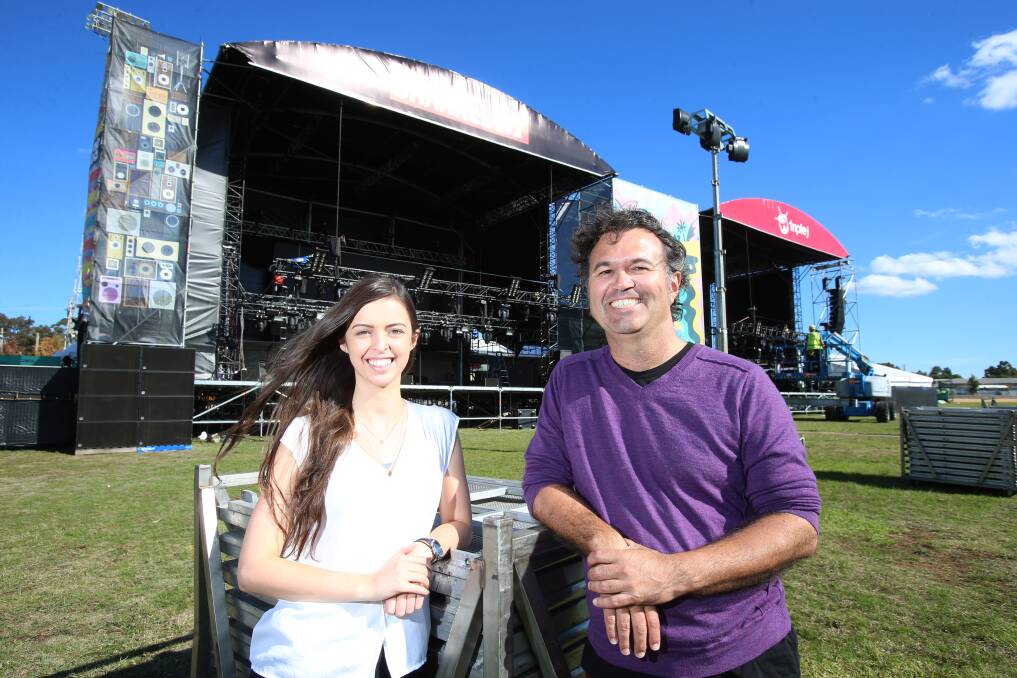 PROMOTED: Eryn Goodwin and GTM founder Stephen Halpin in front of the two main stages.

