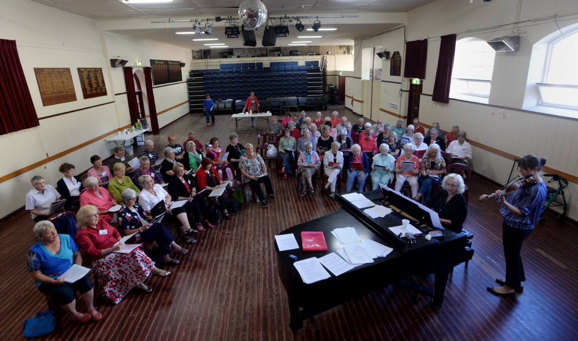 PRACTICE: The Forever Young choir at rehearsals. Picture: JIM ALDERSEY