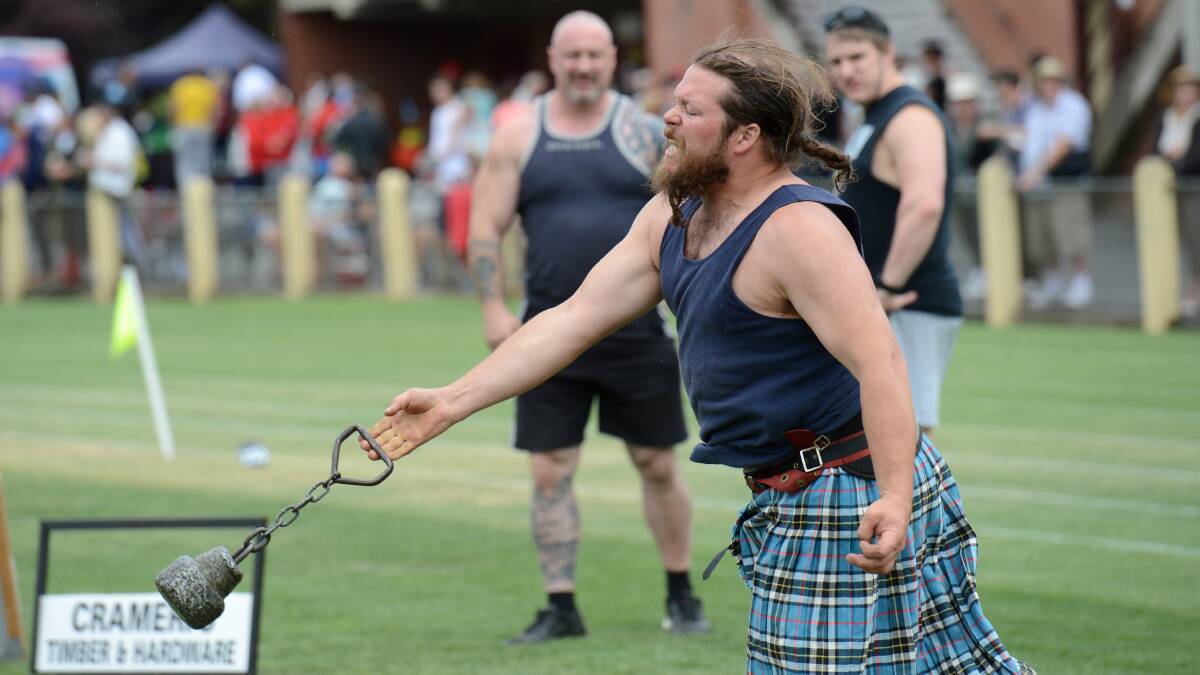 Jason Snelleksz during the Highland Games.

Picture: JIM ALDERSEY