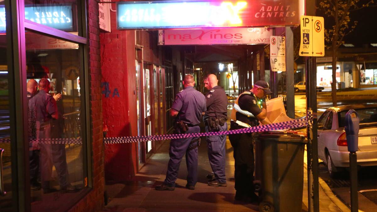 Armed hold up at Club X in Queen Street Bendigo Picture: Peter Weaving