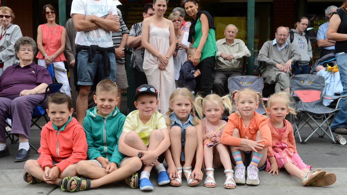 Billy and Jack Skinner, Lachlan Bursill, Macy and Arna Tatchell with Lilla and Ava Berends.

Picture: JIM ALDERSEY