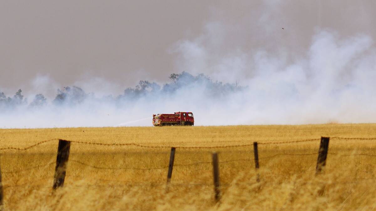 Dingee fire.
Picture: LUKE WALLIS