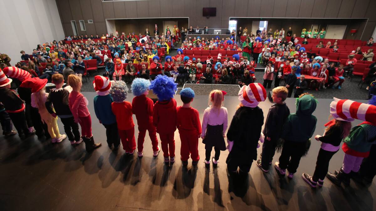 Students at Victory Christian College are dressing up as characters from the Dr Seuss books.
On Stage Parade time.
Picture: Peter Weaving