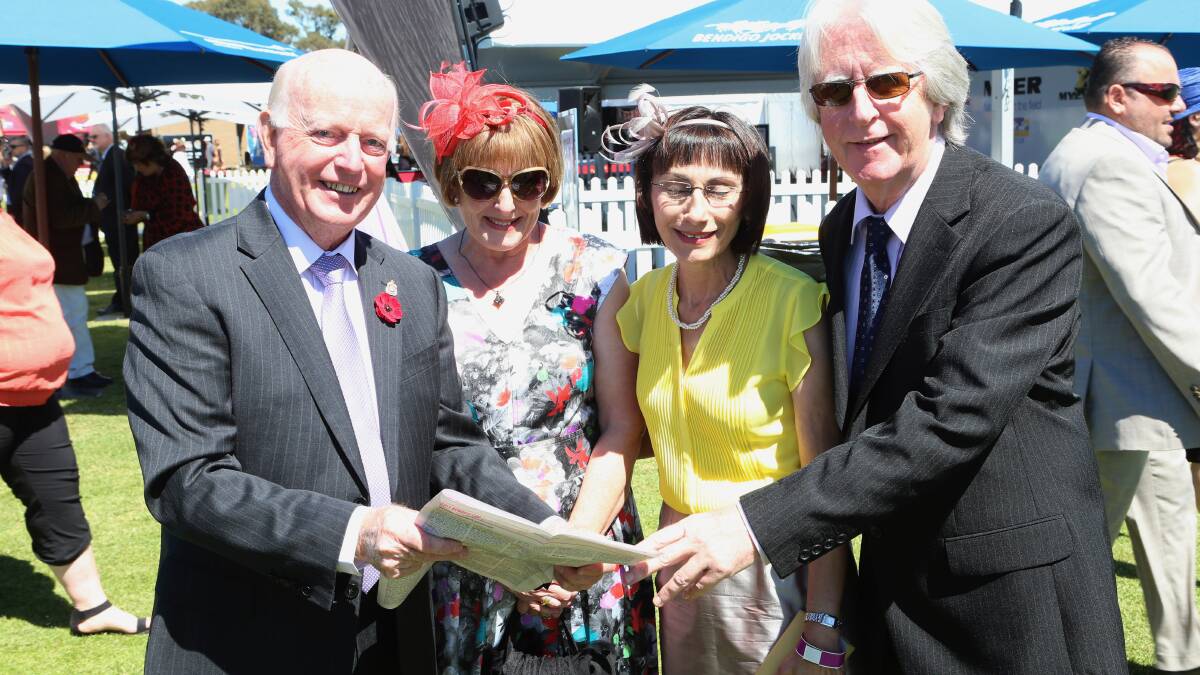 Cliff and Trish Richards with Mary Hartley and Wayne Eeles.
Picture: PETER WEAVING