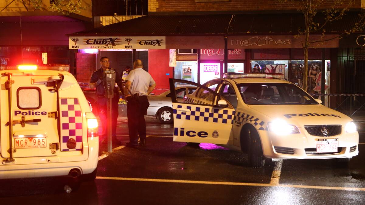 Armed hold up at Club X in Queen Street Bendigo Picture: Peter Weaving