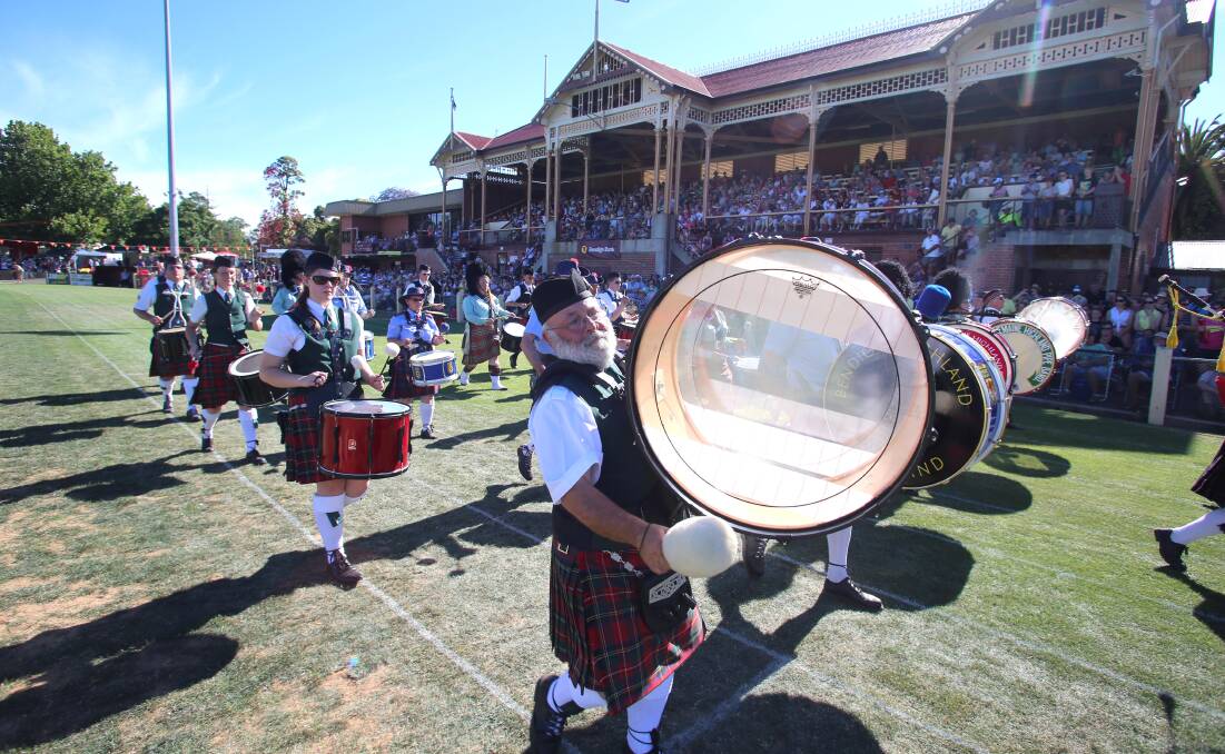 DRUMMERS: The 2013 Maryborough Highland Gathering. Picture: PETER WEAVING