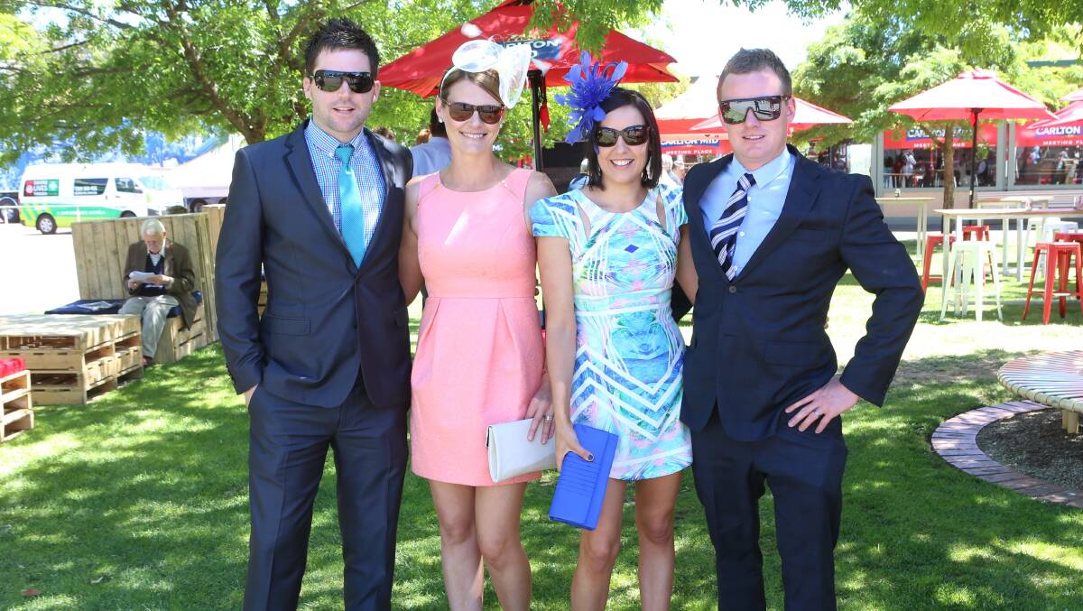 Matt and Hannah Gretgrix with Tamara and Marc Cox.
Picture: PETER WEAVING