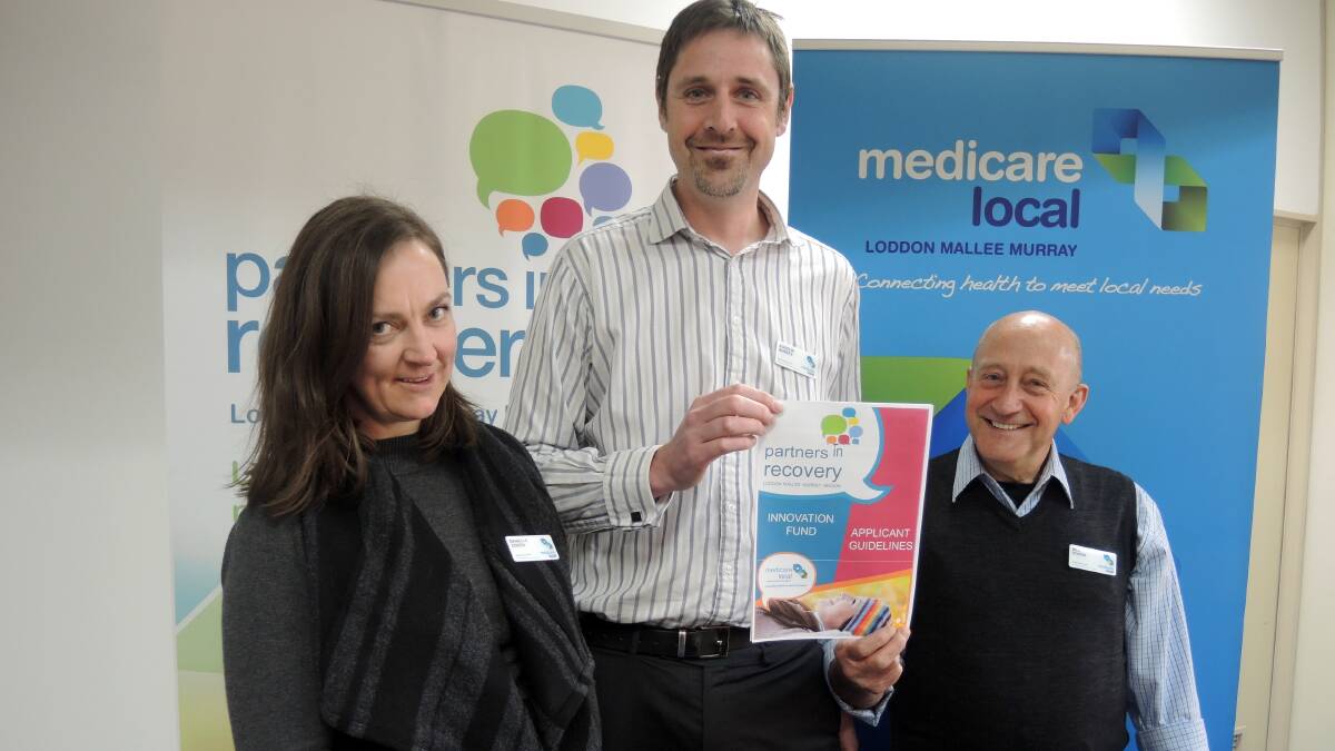 LAUNCH: Project co-ordinator Danielle Couch, manager Alistair Bonsey and co-ordinator Bill Dower.