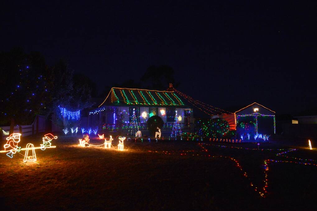 Christmas lights on a house in Gundry st. Picture: JIM ALDERSEY