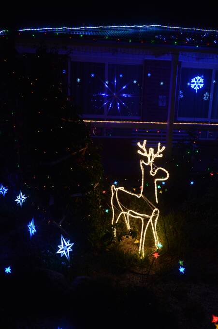 Christmas lights on a house in Excell st.
Picture: JIM ALDERSEY