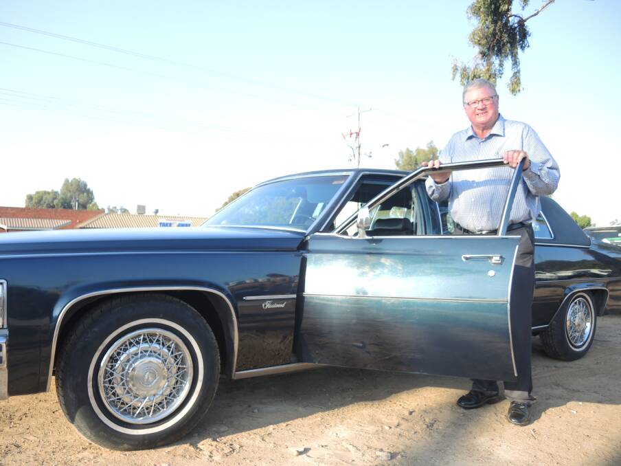 Maurie Sharkey with the 1985 Chrysler Imperial Limousine.