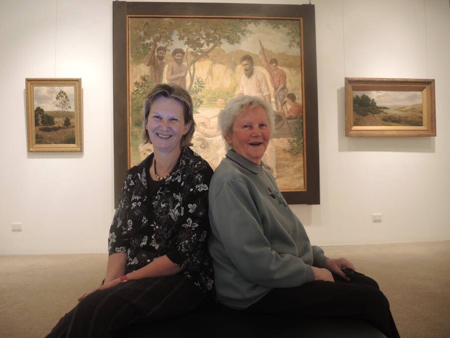 ARTISTIC HERITAGE: Sally Pridgeon with her mother Beth Wood, one of TR Pridgeon's former students. 