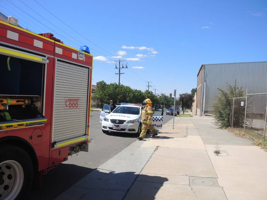 CFA attends a deliberately lit fire at the old Gillies factory, Bendigo. Picture: EMMA-JAYNE SCHENK