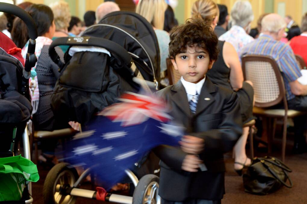 FAMILY DAY: Anthony Tadross, 3, enjoys the ceremony. Picture: LIZ FLEMING