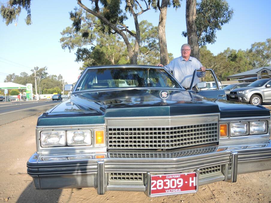 Maurie Sharkey with the 1985 Chrysler Imperial Limousine.