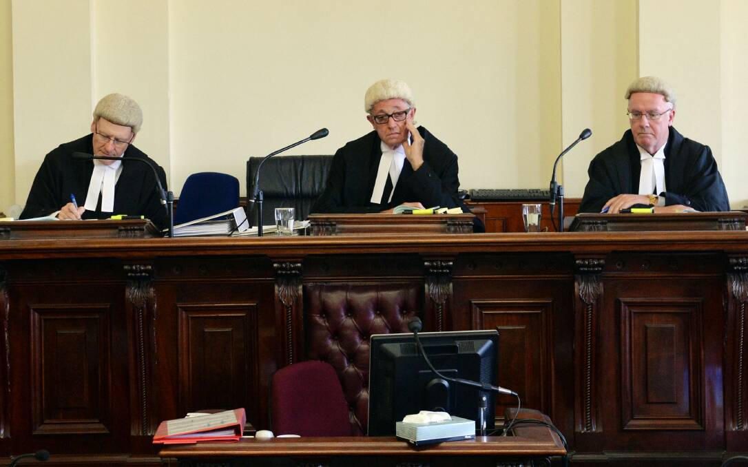 ON CIRCUIT: Supreme Court of Victoria, Court of Appeal justices Simon Whelan, David Ashley and David Beach.