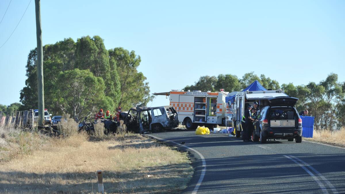 TRAGEDY: Four people have been killed in a horror smash near Elmore. Photo: JIM ALDERSEY