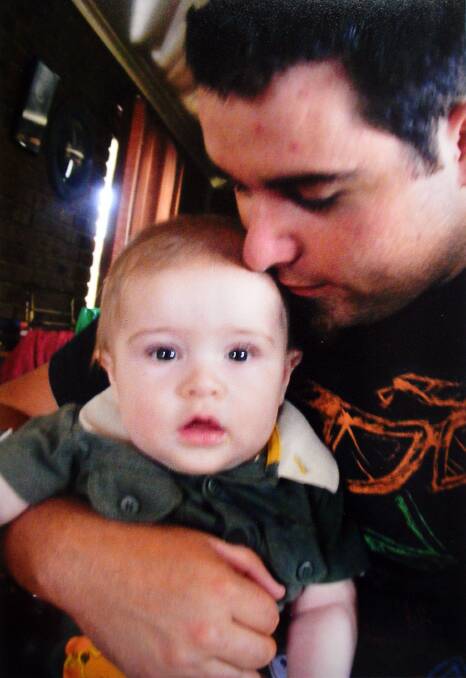 A FATHER'S LOVE: James Whitting with his little boy, Zayden Veal-Whitting.