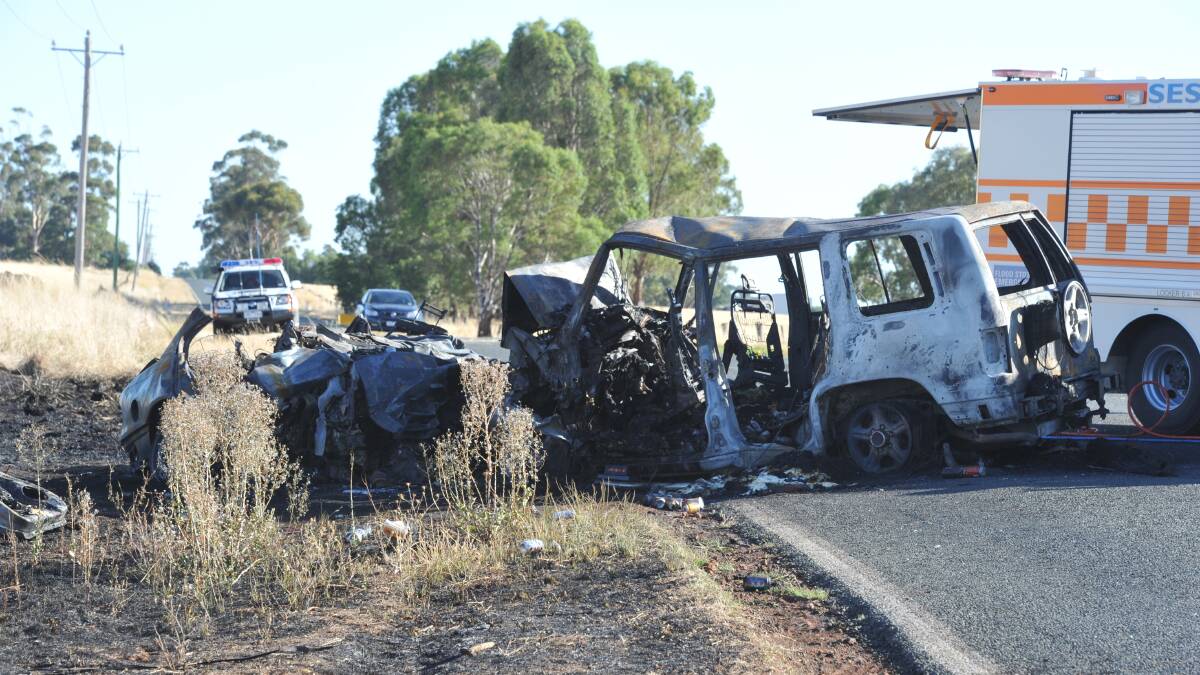TRAGEDY: Four people have been killed in a horror smash near Elmore. Photo: JIM ALDERSEY