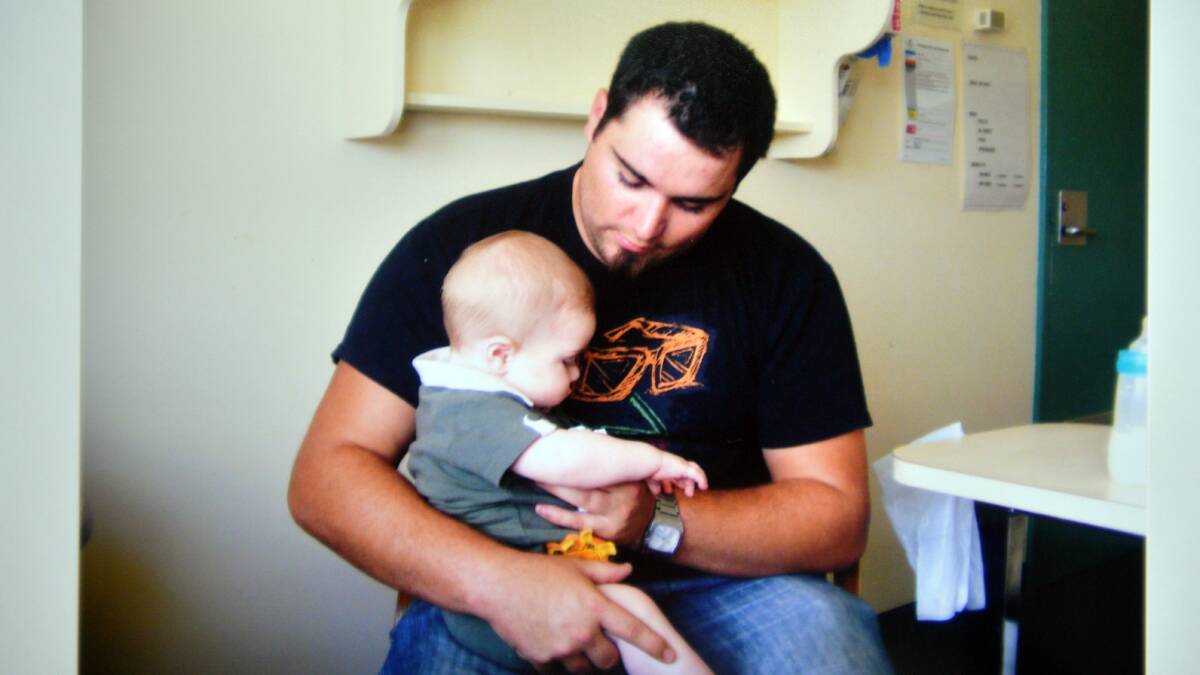 A FATHER'S LOVE: James Whitting with his little boy, Zayden Veal-Whitting.