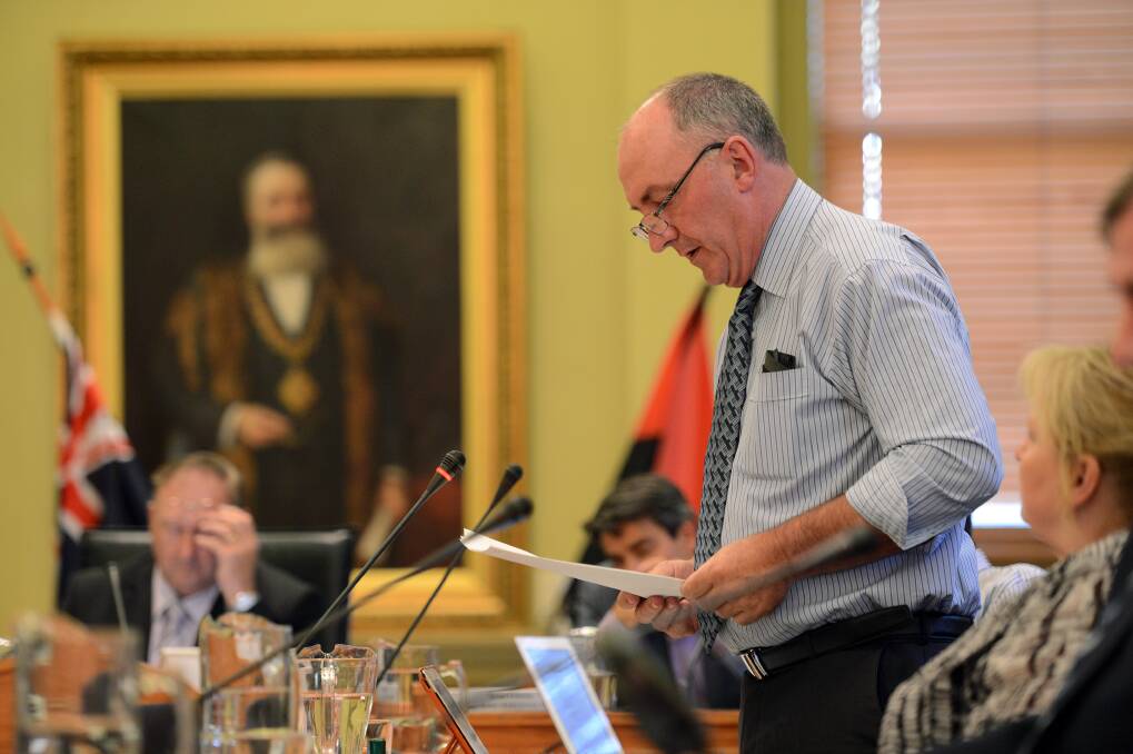 MEETING: Councillor James Williams speaking during Wednesday's council meeting. Picture: BLAIR THOMSON