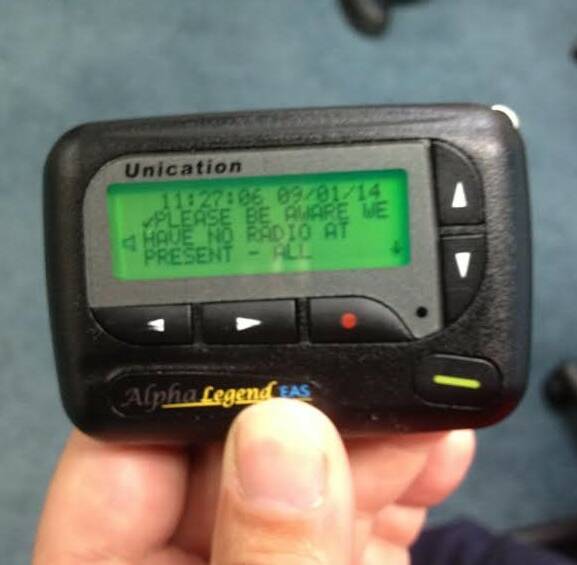 A paramedic's pager 