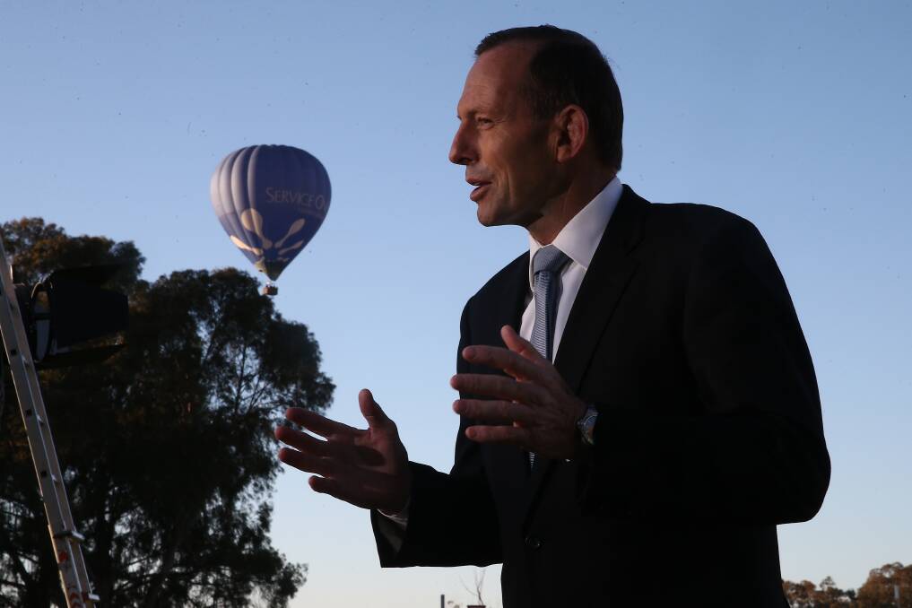 SWEEPING CHANGES: Tony Abbott in Canberra on Wednesday morning.  