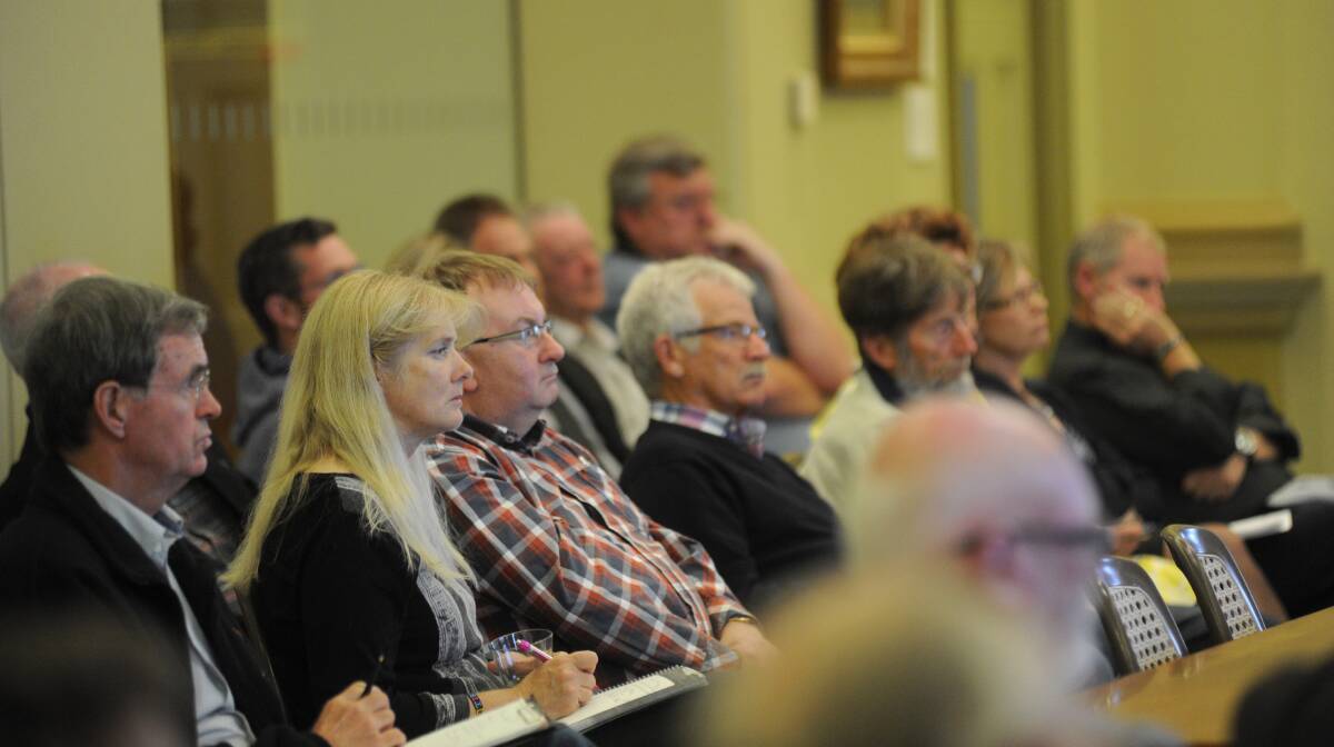 LISTENING: Members of the public at a community forum on Tuesday. Picture: JODIE DONNELLAN