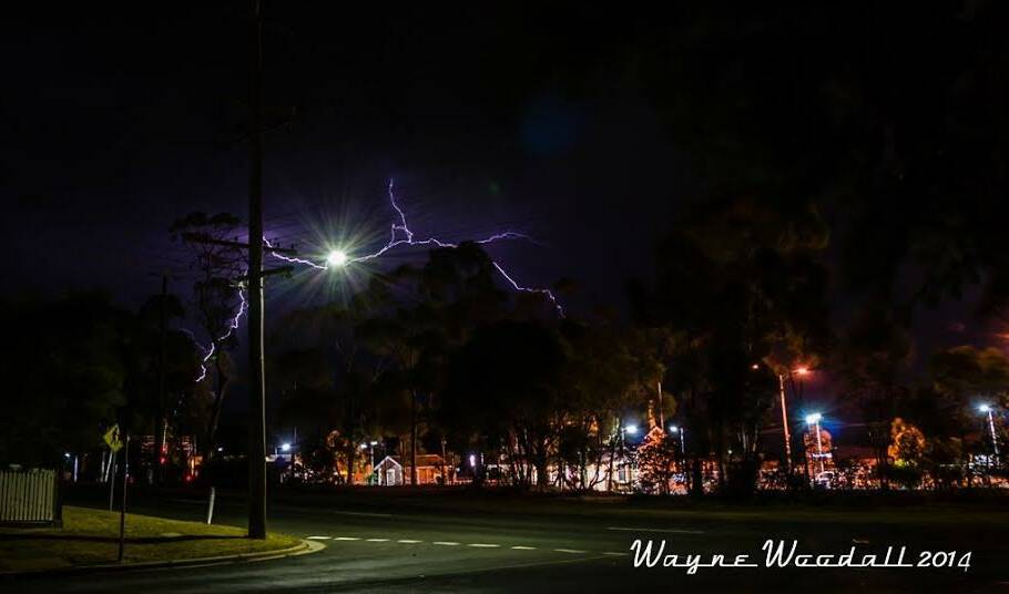 LIGHTNING CRASHES: Wayne Woodall took photos near Kangaroo Flat Station
