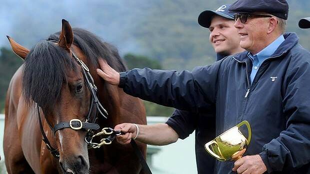 Lloyd Williams with 2012 Cup winner Green Moon. Picture: Sebastian Costanzo