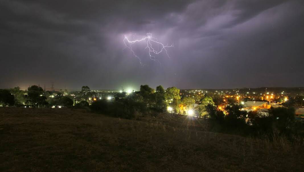 LIGHTNING CRASHES: Jack Chambers captured lightning strikes at Mickey Mouse Hill