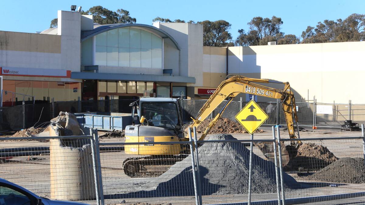 WORKS: The redevelopment of Lansell Square continues. Picture: PETER WEAVING
