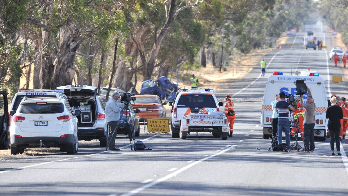 DOUBLE FATALITY: The scene of the crash. Picture: BLAIR THOMSON