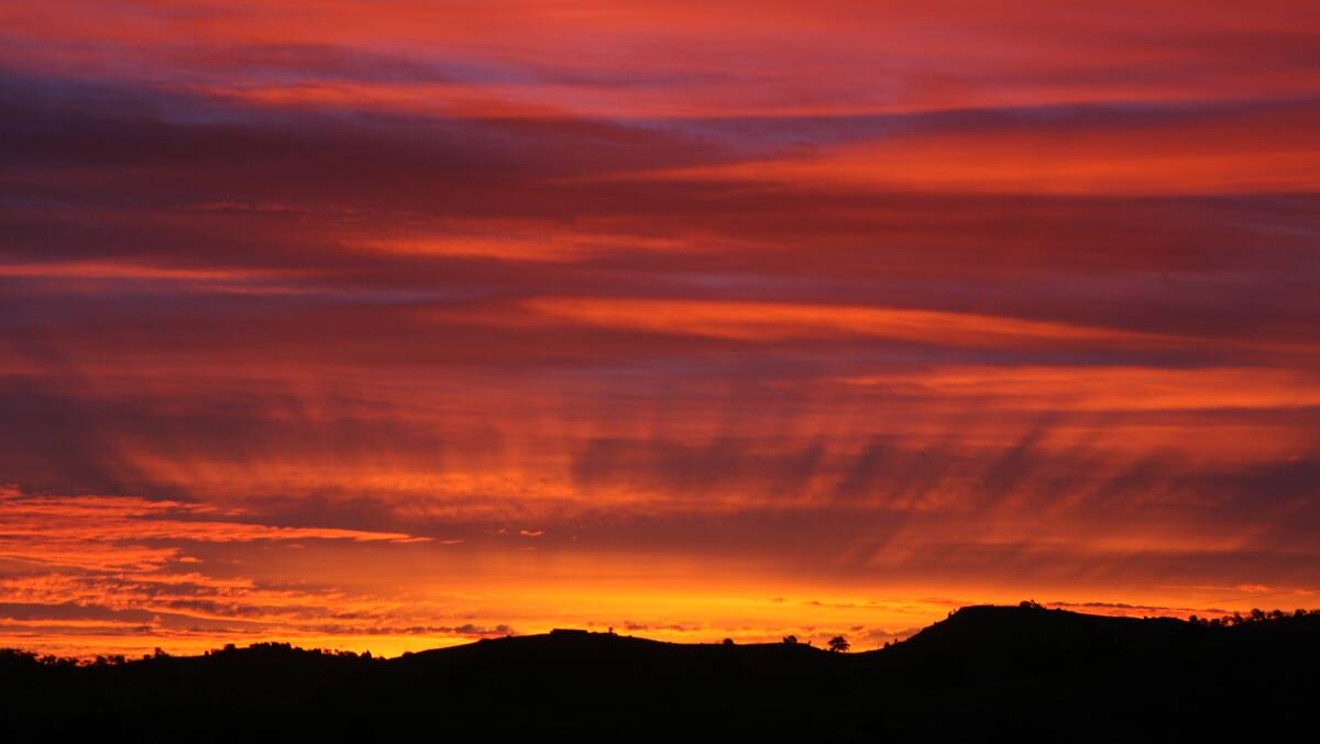 GLOW: Bendigo Advertiser photographer Peter Weaving captured this sunset shot on the first day of autumn 