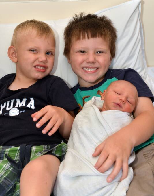 KERR: Cherisse and Matt Kerr, of Epsom, are thrilled to welcome their son Archie Hunter Kerr to their family. Archie was born on January 8 at Bendigo Health. A brother for Denim, 4, and Hamish, 3.