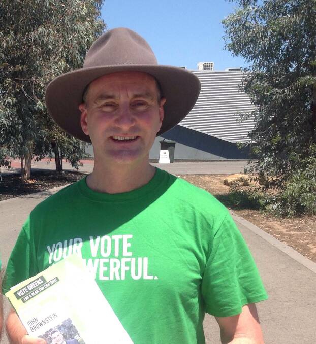 Greens candidate for Bendigo West John Brownstein. 