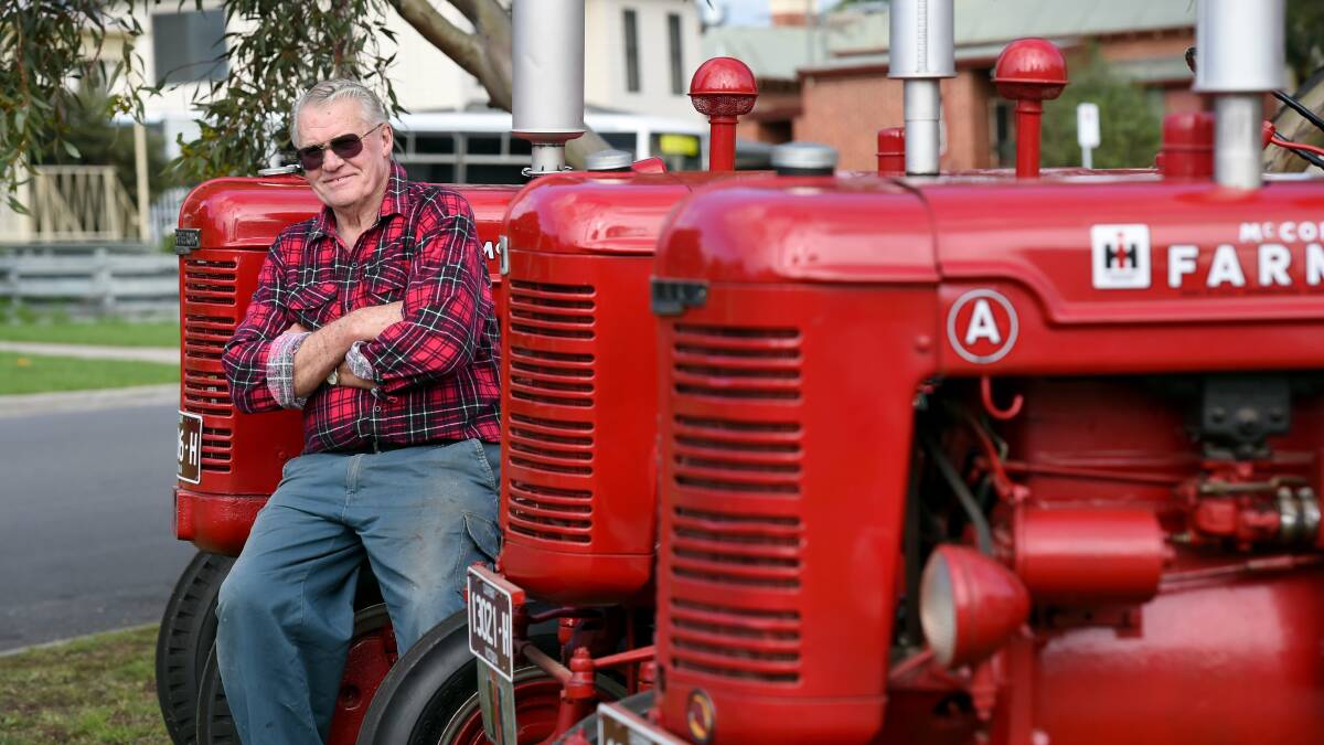 PROUD: Bill Tuohey restores tractors. Picture: JODIE DONNELLAN