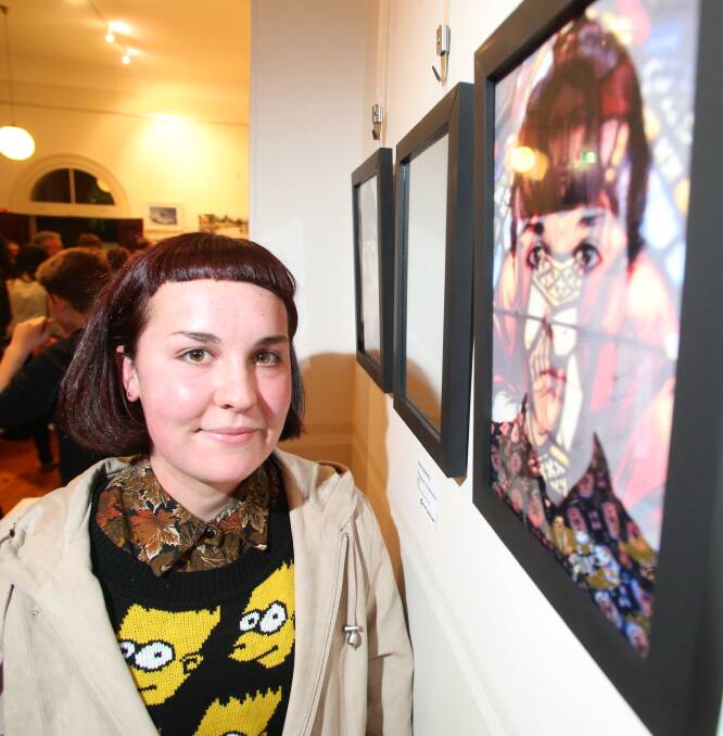 Last year's visual art winner, Sarah Edwards, 22. Picture: GLENN DANIELS